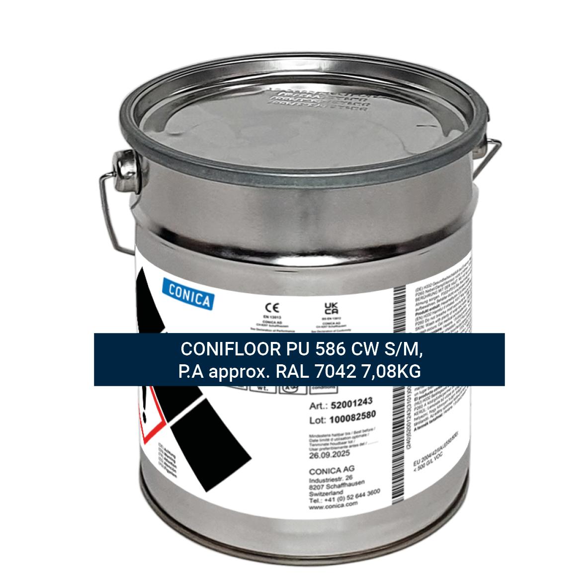 CONICA - CONIFLOOR PU 586 CW S/M, P.A approx. RAL 7042 7,08KG