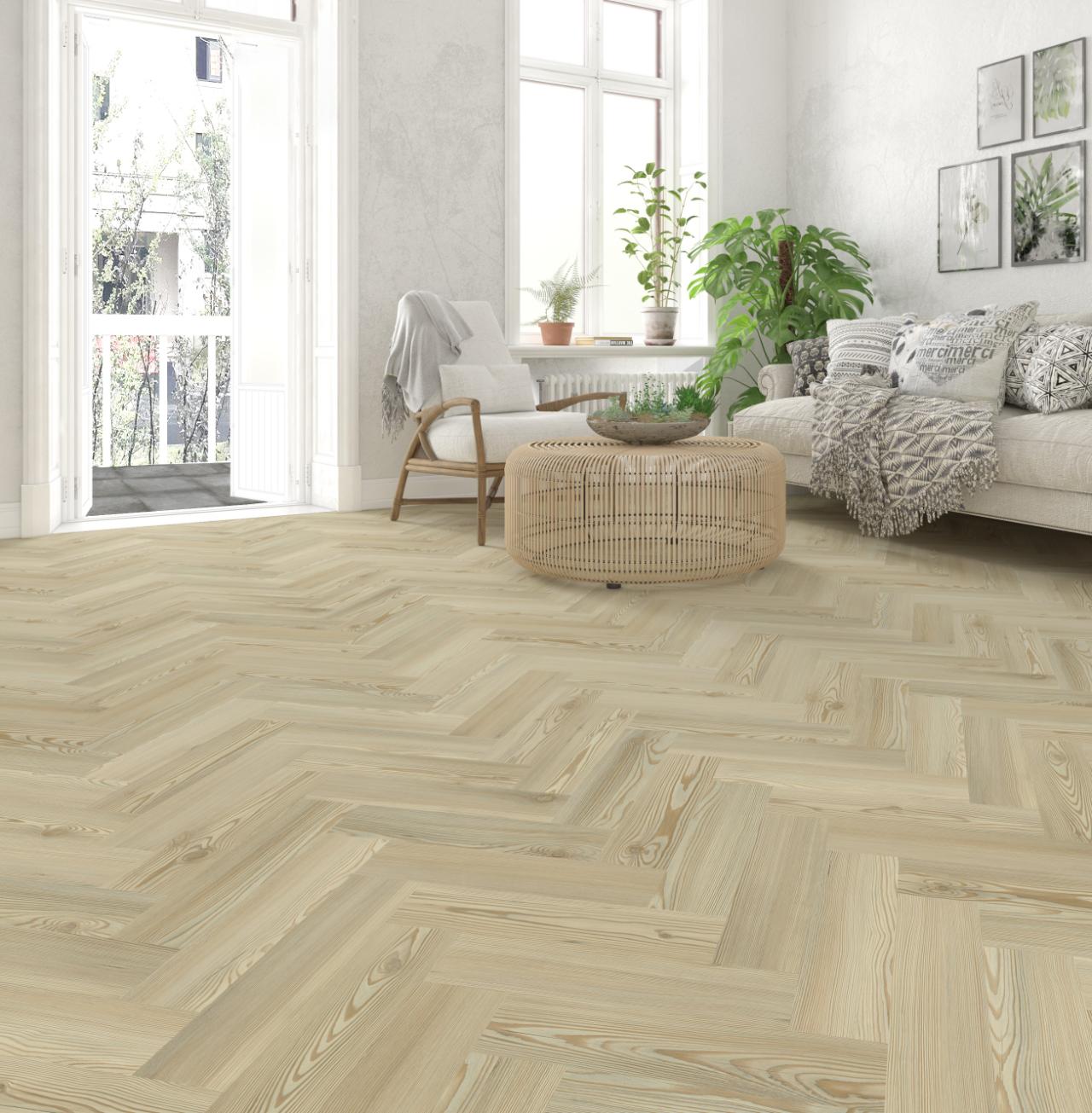 Glue Down Herringbone 15583 Nordic Pine Ultra Mat