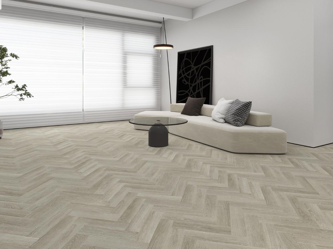 Glue Down Herringbone 5135566 White Oak Ultra Mat