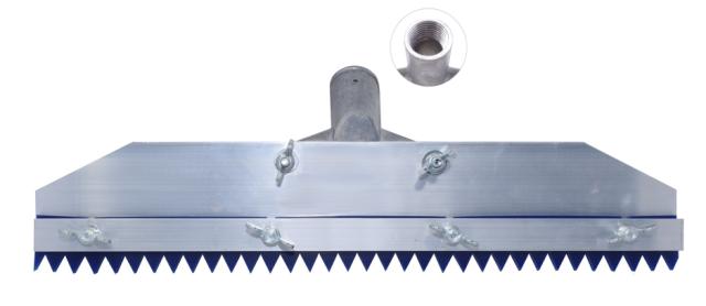 Skraber Economy til tandede gummiblade 40 cm med gevindbeslag